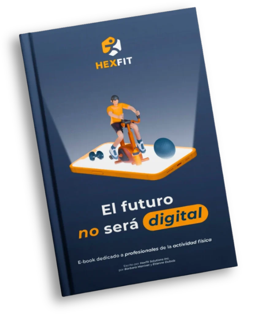 Maqueta del libro electrónico de Hexfit «El futuro no será digital», dedicado a los profesionales de la actividad física